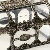 Шкатулка для украшений &laquo;Сундучок&raquo;, пластик под бронзу, 10.5&times;8&times;6.5 см