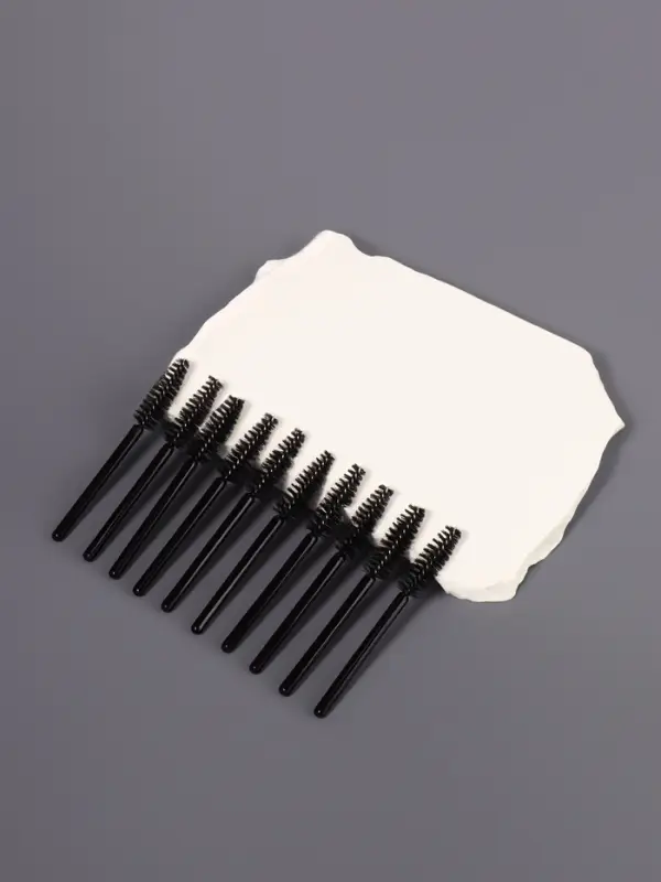 Щёточки для бровей и ресниц «МИНИ», набор - 10 шт., 7 см, чёрные