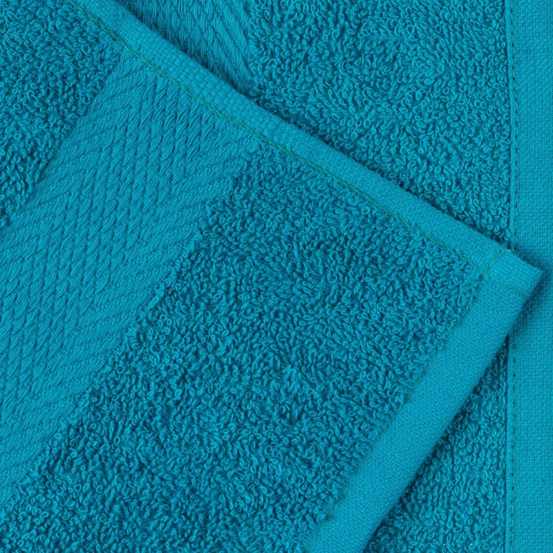 Набор полотенец махровых бордюр 440 г/м2, 50х90 бирюзовый, 10шт