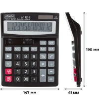Калькулятор настольный ПОЛНОРАЗМЕРНЫЙ Attache AF-445B,12р,дв.пит,черный