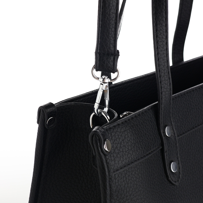 Сумка женская на молнии, TEXTURA, средний размер, цвет чёрный Сумка женская на молнии, TEXTURA, средний размер, цвет чёрный