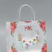 Пакет подарочный прозрачный , "Нежность" 30 х 26 х 12