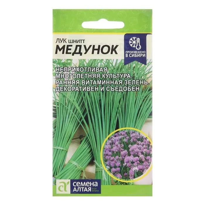 Семена Лук Шнитт  Семена Лук Шнитт "Медунок", Сем. Алт, ц/п, 0,5 г