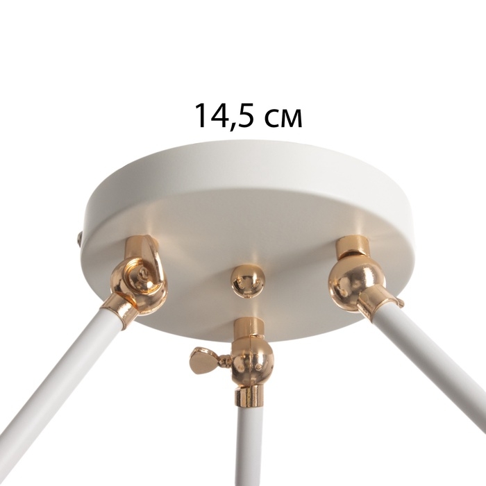 Люстра Люстра "Селена" 3хЕ27 40Вт бело-золотой 54х54х25 см