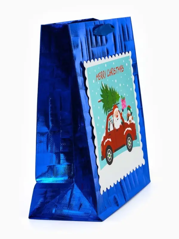 Набор подарочных пакетов 2 шт., металлизированные &laquo;Новый год&raquo;, 25&times;30.5&times;12.5 см