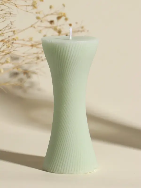 Свеча декоративная &laquo;Талия&raquo;, нежно-зелёная, 5.8&times;5.8&times;13.2 см