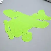Наклейка интерьерная фосфорная «Самолёт», с клеевыми подушечками, 29.5×25 см, МИКС
