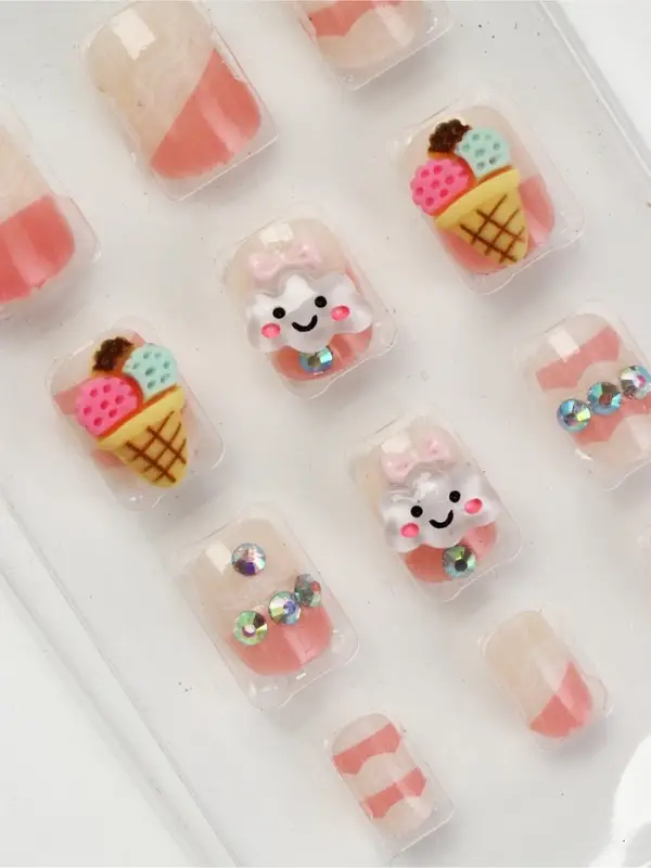 Детские накладные ногти &laquo;Сладости&raquo;, 12 шт.