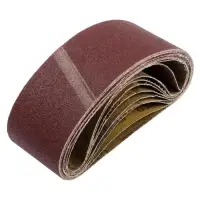 Лента абразивная бесконечная ТУНДРА, на тканевой основе, 75&times;457 мм, Р80, 10 шт.