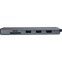 Разветвитель USB UGREEN CM498 (15600) USB-C to 3xUSB-A TF SD VGA RJ45 HDMI