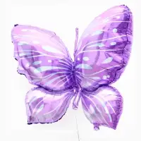 Воздушные шары фольгированные, &laquo;Разноцветные бабочки&raquo;, набор  3 шт