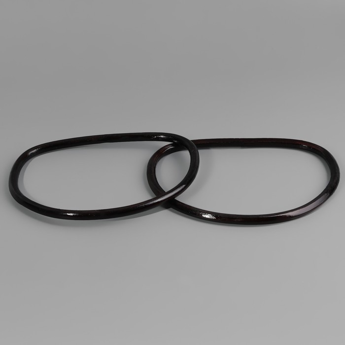 Ручки для сумки, 2 шт, бамбук, 17 × 13/15,5 × 11,5 см, цвет чёрный Ручки для сумки, 2 шт, бамбук, 17 × 13/15,5 × 11,5 см, цвет чёрный