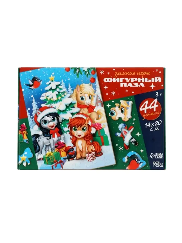 Лесная мастерская Пазл фигурный  Лесная мастерская Пазл фигурный "Зимние игры"