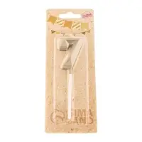 Свеча в торт на шпажке «Алмаз», цифра 7, шампань, 5×2.6 см Свеча в торт на шпажке «Алмаз», цифра 7, шампань, 5×2.6 см