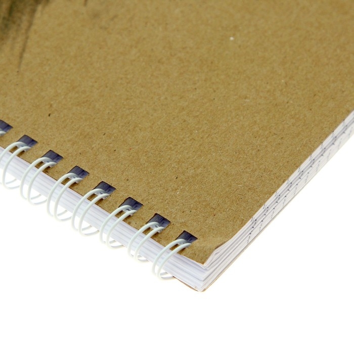 Тетрадь А4, 96 листов в клетку на гребне Тетрадь А4, 96 листов в клетку на гребне "Времена года", обложка крафт-картон, МИКС