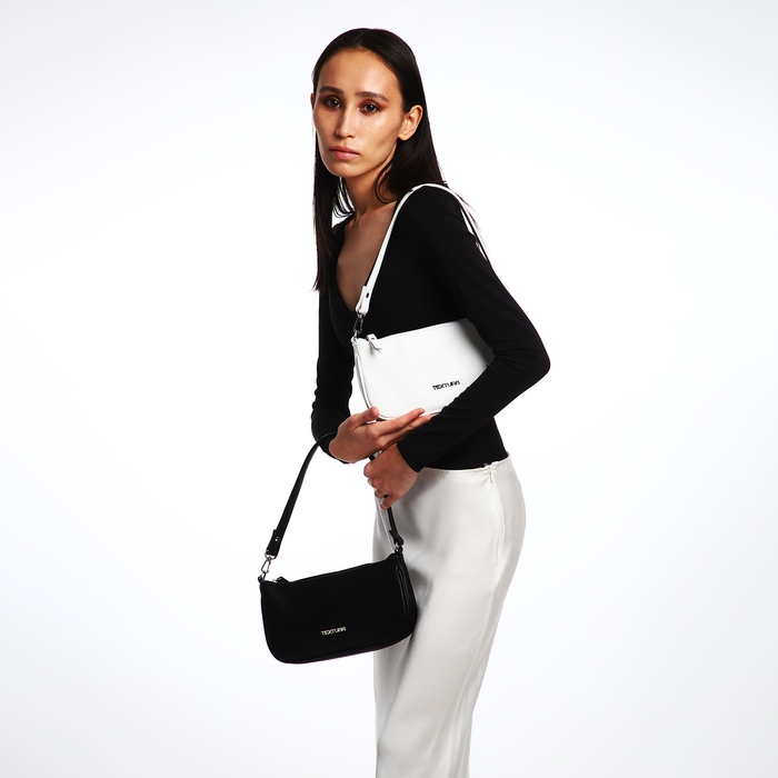 Сумка женская TEXTURA, багет, маленький размер, цвет белый Сумка женская TEXTURA, багет, маленький размер, цвет белый