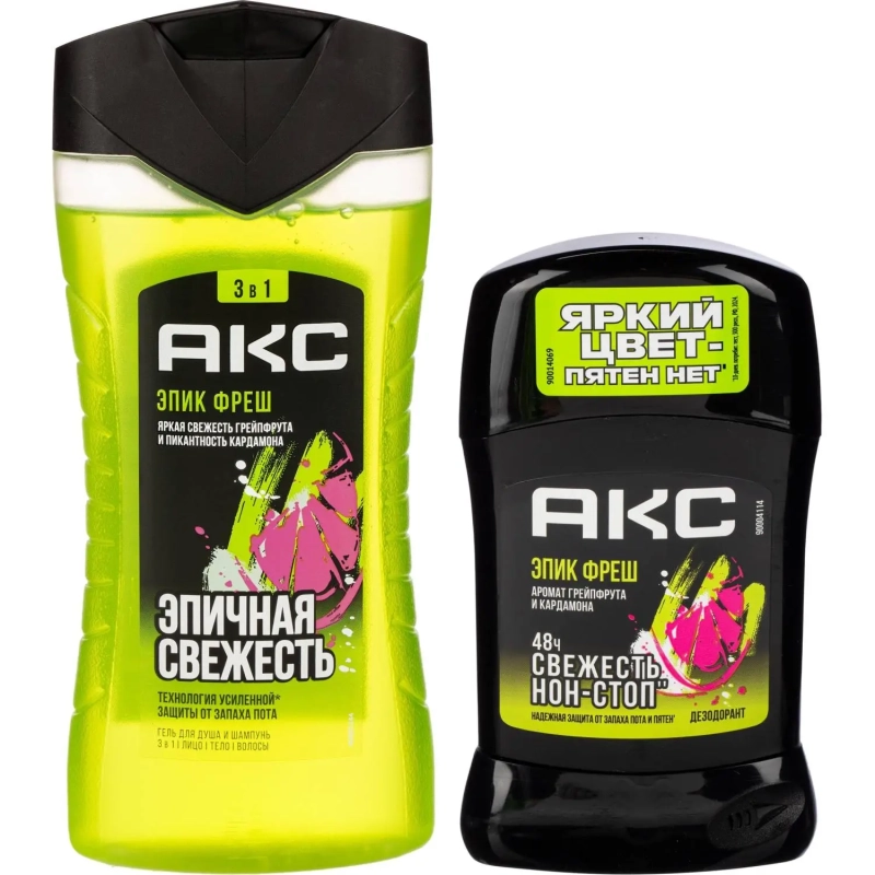 Подарочный набор Акс Эпик фреш мужской гель и дезодорант-антиперспирант