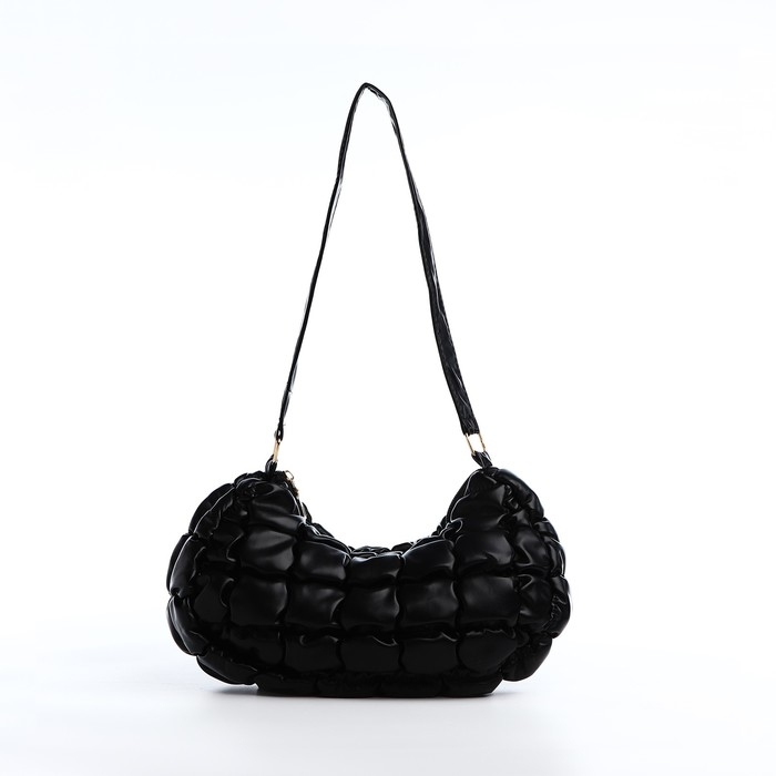 Сумка-багет на молнии, цвет чёрный Сумка-багет на молнии, цвет чёрный