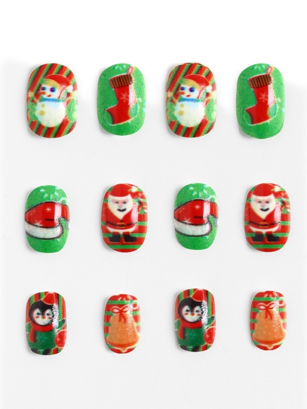 Детские накладные ногти на новый год «Новогодние подарки», 12 шт Детские накладные ногти на новый год «Новогодние подарки», 12 шт