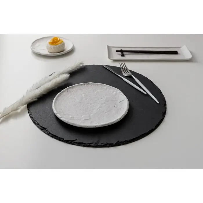 Блюдо для подачи Magistro Slate, d=21 см, фарфор, белое