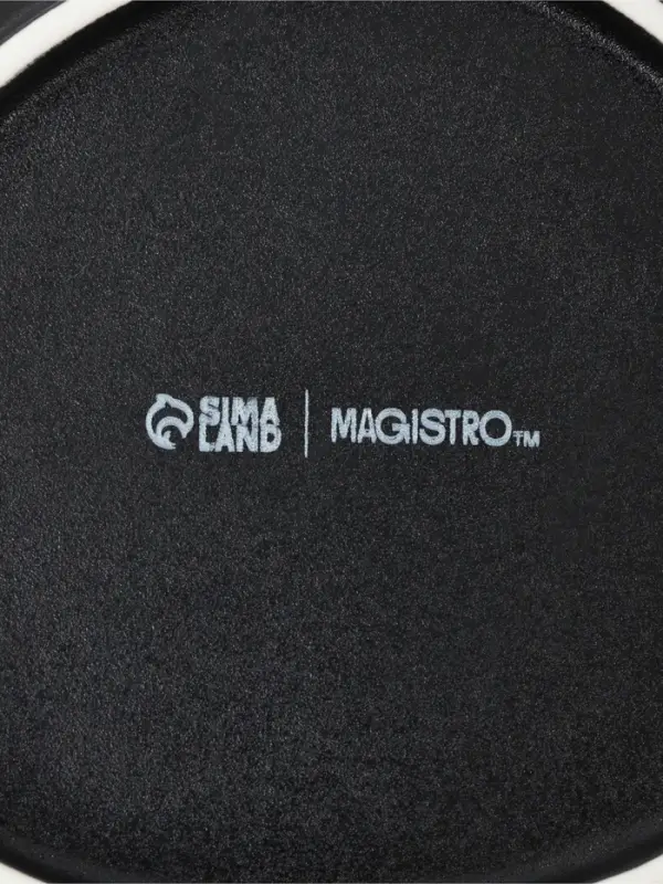 Набор тарелок фарфоровых Magistro Carbon, 21&times;18.5 см, 2 шт., цвет чёрный