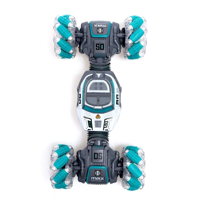 Машинка - перевертыш HYPER, управление жестами гиропульт, работает от аккумулятора, цвет зелёный Машинка - перевертыш HYPER, управление жестами гиропульт, работает от аккумулятора, цвет зелёный