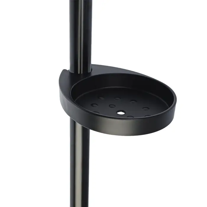 Душевая стойка ZEIN F01, с мыльницей и держателем, черная