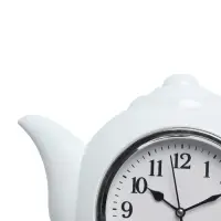 Часы настенные интерьерные, &laquo;Чайник&raquo;, дискретный ход, d=13 см, 30&times;23 см, белые, от батарейки 1&times;АА