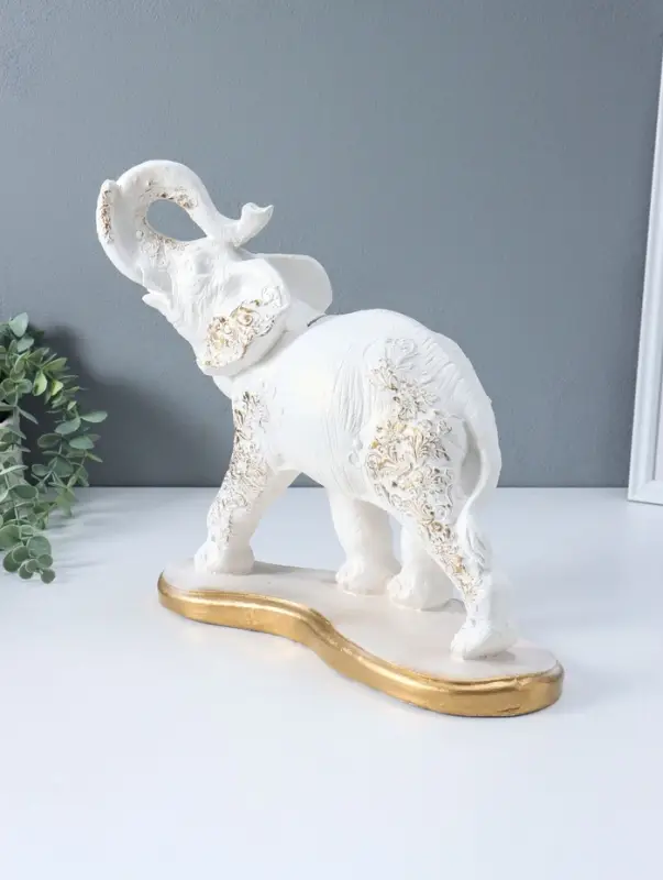 Копилка для денег &laquo;Слон индийский&raquo;, белый с золотом, 35&times;40&times;15 см