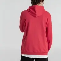 Толстовка с капюшоном унисекс Hoodie, красный меланж, размер XS