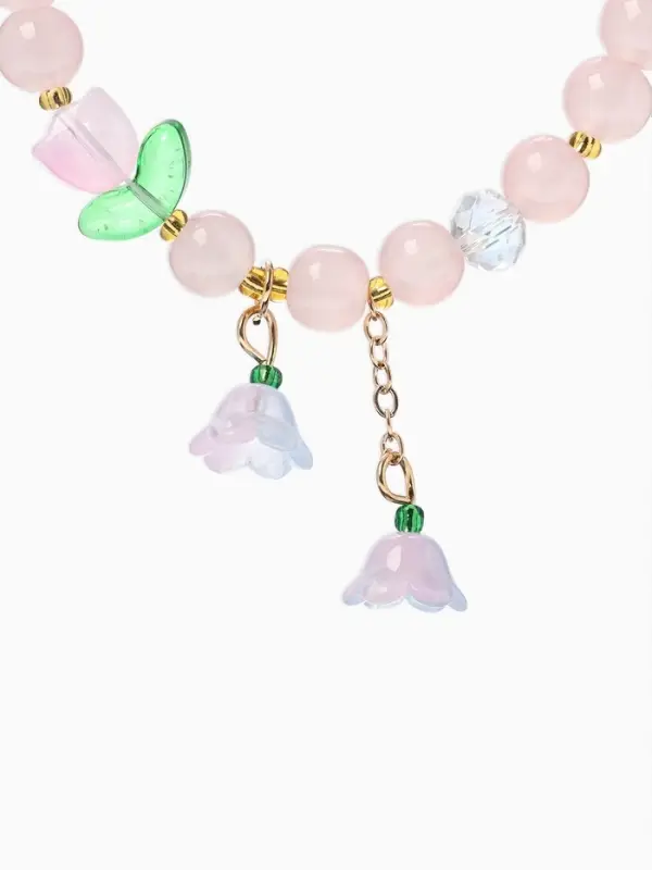 Браслет из бусин &laquo;Тюльпан&raquo;, d=6 см, шар №8, розовый