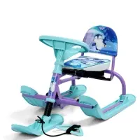 Снегокат &laquo;Twiny1+&raquo; с пингвинятами, со спинкой, голубой, фиолетовый, TW1+/П Nika Kids