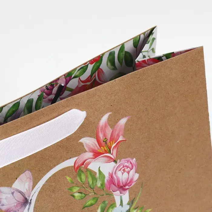 Пакет подарочный крафтовый, упаковка, «LOVE», L 31 х 40 х 11.5 см