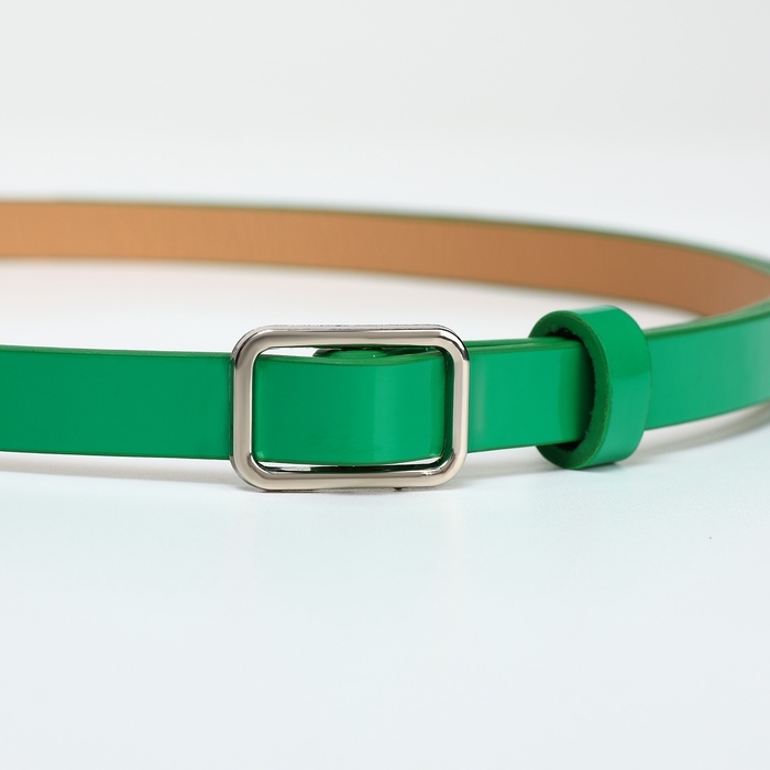Ремень женский, ширина 1,3 см, пряжка металл, цвет зелёный Ремень женский, ширина 1,3 см, пряжка металл, цвет зелёный