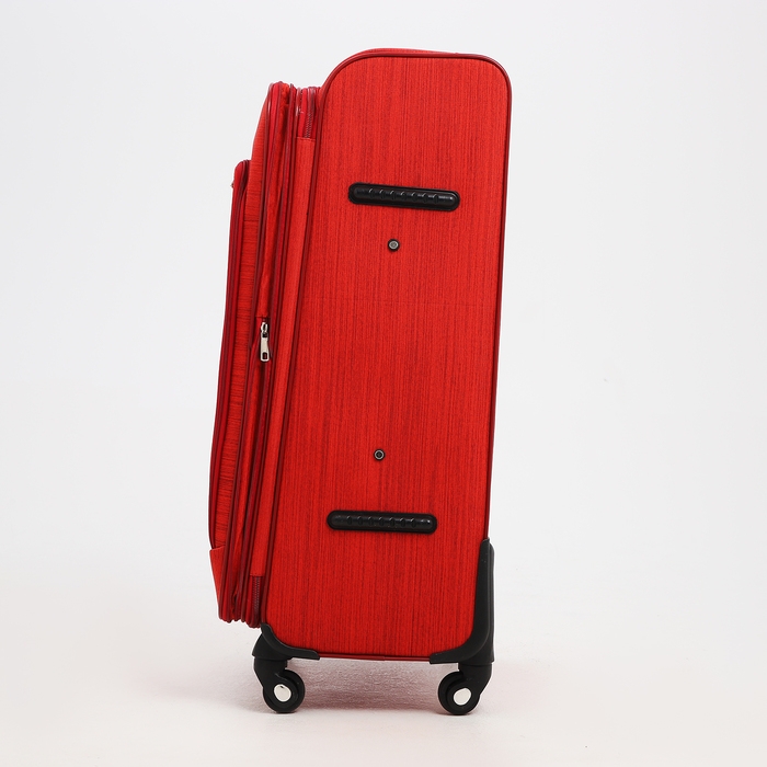 Чемодан большой 95 л (L), отдел на молнии, с расширением, кодовый замок, 4 колеса, наружный карман, цвет красный Чемодан большой 95 л (L), отдел на молнии, с расширением, кодовый замок, 4 колеса, наружный карман, цвет красный