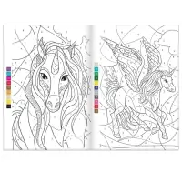 Раскраска по номерам &laquo;Волшебные единороги&raquo;, 16 стр., формат А4