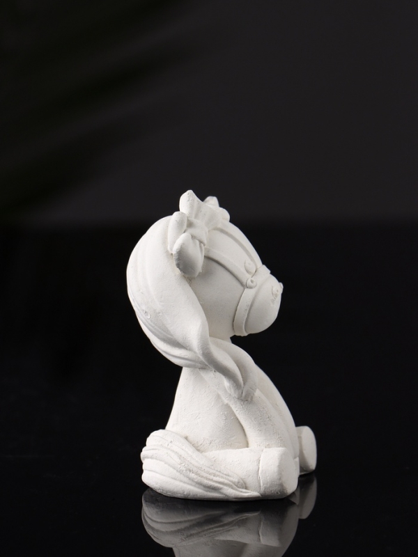 Фигура под роспись  Фигура под роспись "Пони с бантом" 7х3х3 см