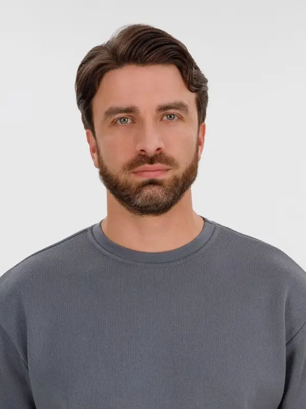 Джемпер с коротким рукавом Siluetti Volumica, серый, размер XS/S Джемпер с коротким рукавом Siluetti Volumica, серый, размер XS/S