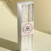 Свечи витые 1.9&times;20 см, набор 6 шт., перламутровый металлик