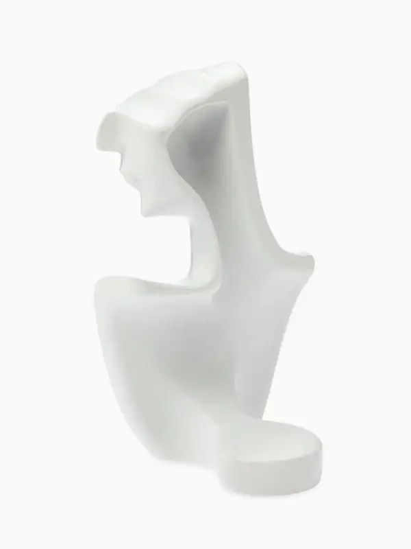 Бюст для украшений &laquo;Пол-лица&raquo;, мини, отверстие под серьгу, 6.6&times;6.8&times;11 см, белый