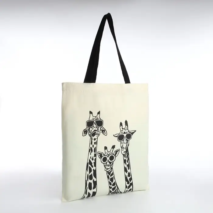 Сумка текстильная шопер без застёжки, 35&times;0.5&times;40 см, бежевый