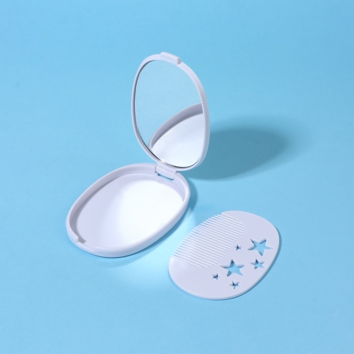 Зеркало складное «Лимон», с расчёской, 6,5 × 9,5 см Зеркало складное «Лимон», с расчёской, 6,5 × 9,5 см