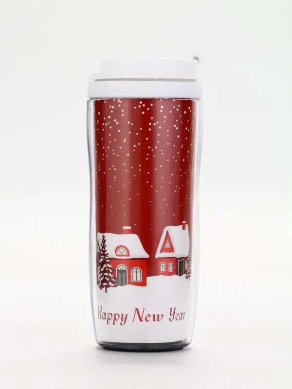 Подарочный набор Happy New Year: гель для душа, мочалка и термостакан, аромат магический, URAL LAB Подарочный набор Happy New Year: гель для душа, мочалка и термостакан, аромат магический, URAL LAB