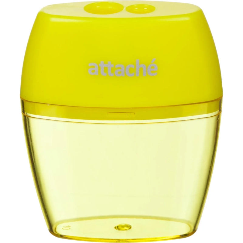 Точилка Attache, 2 отверстие, с контейнером, в ассорт