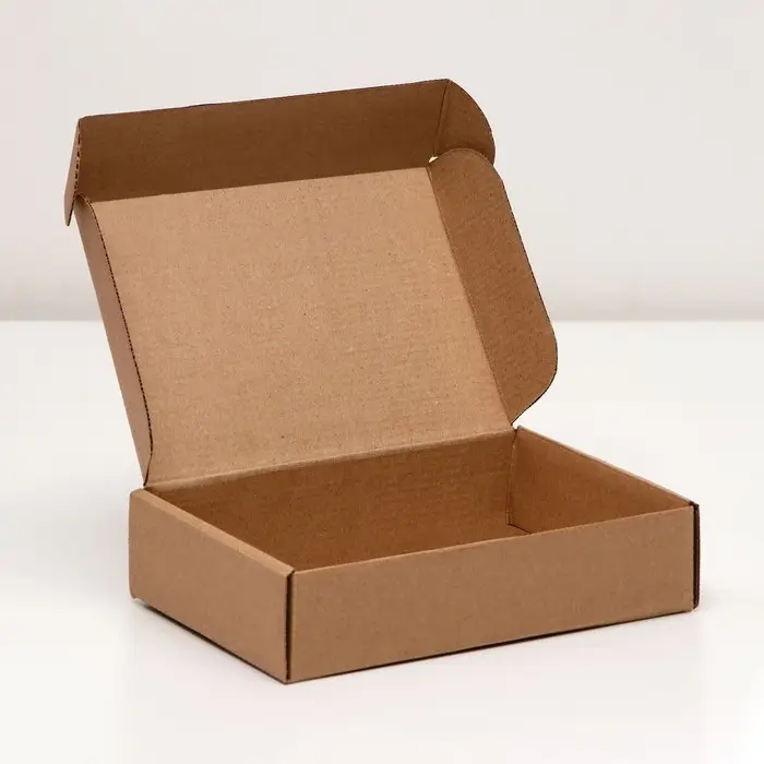Коробка самосборная, бурая, 21×15×5 см Коробка самосборная, бурая, 21×15×5 см
