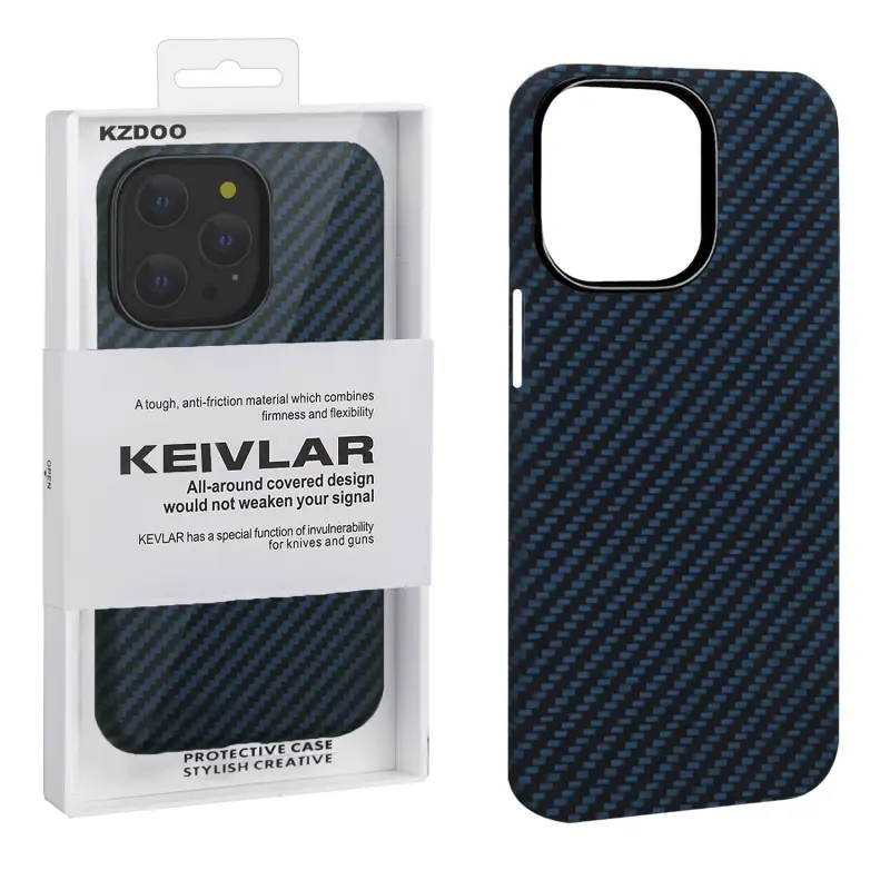 Чехол iPh 15 Pro Max Kevlar Blue K-DOO Чехол iPh 15 Pro Max Kevlar Blue K-DOO