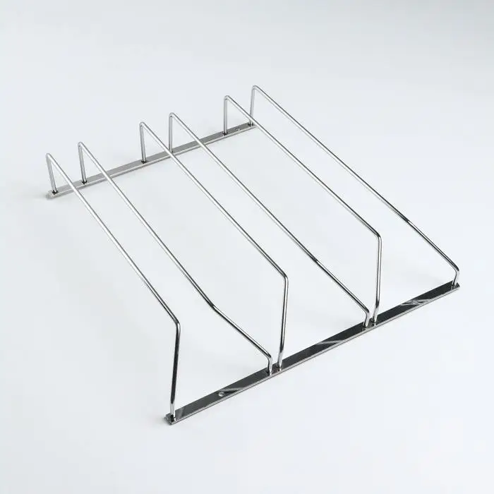 Сушилка для бокалов Доляна, 3 направляющих, 34&times;6.5&times;33 см, хромированная