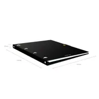 Тетрадь на кольцах ErichKrause Accent А4, 80 листов, в клетку, пластиковая обложка, на кнопке, 100% белизна, блок офсет, МИКС