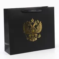 Пакет подарочный, упаковка, &laquo;Герб России&raquo;, 32&times;26&times;12 см