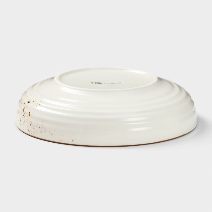 Тарелка фарфоровая глубокая Magistro «Церера», 1,1 л, d=22 см, цвет белый Тарелка фарфоровая глубокая Magistro «Церера», 1,1 л, d=22 см, цвет белый